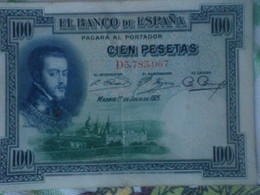 El Banco De Espana 100 Para Al Portador Cien Pesetas - Felipe II - D3,783,067 - 100 Peseten