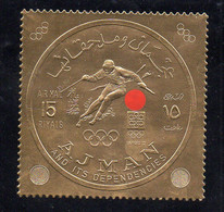 E-A-U -- AJMAN --1972 --Timbre OR  15 Riyals --J.O  Sapporo 1972--Ski  ....NEUF.......à Saisir - Ajman