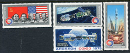 SOVIET UNION 1975 Apollo-Soyuz Space Programme MNH / **.  Michel 4371-74 - Unused Stamps