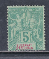 Anjouan N° 4 (.) Type Groupe  : 5 C. Vert, Neuf Sans Gomme Sinon TB - Unused Stamps