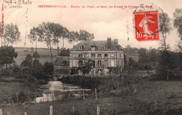 Berthenonville (Eure) Le Moulin Du Fayel, Au Fond, Les Ruines De Château-sur-Epte - Photo A. Lavergne - Other & Unclassified