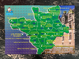 44 - NANTES - Châteaubriant - PUZZLE De 4 Cartes - Journées Interclubs Du Grand Ouest - 2005 - Bourses & Salons De Collections