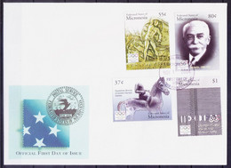 Micronesia 2004 4v FDC, Olympic President Baron, Sports - Verano 1896: Atenas