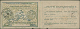 Coupon-réponse International (bilingue) "Modèle De Rome Avec Filigrane Union Postal Universelle" + Obl Bruxelles 1919 - Post Office Leaflets