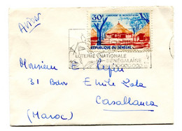 RC 23513 SENEGAL MIGNONETTE CARTE DE VISITE POUR CASABLANCA MAROC - Senegal (1960-...)