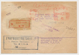 Registered Meter Cover Soviet Union 1933 - Cartas & Documentos