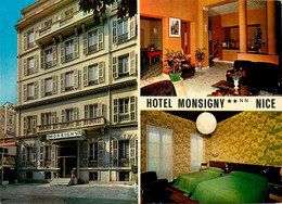 Nice * Hôtel MONSIGNY * CP 3 Vues * 17 Avenue Malausséna - Cafés, Hôtels, Restaurants