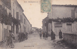 1923 CHARENTE MARITIME  Macqueville - La Grande Rue - Animée - Andere & Zonder Classificatie