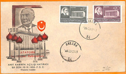 99919 - TURKEY  - POSTAL HISTORY - FDC COVER  1953  POLITICS - Brieven En Documenten