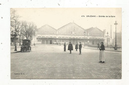 Cp, Chemin De Fer, Entrée De La Gare, 45, ORLEANS, Vierge - Stazioni Senza Treni