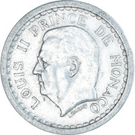 Monnaie, Monaco, Louis II, 2 Francs, 1943, Paris, TB+, Aluminium, Gadoury:133 - 1922-1949 Louis II