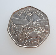 Isle Of Man - Elizabeth II - 1988 - 50 Pence - Christmas - Isle Of Man