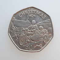 Isle Of Man - Elizabeth II - 1988 - 50 Pence - Christmas - Île De  Man