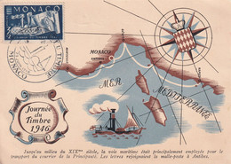 Monaco - Journée Du Timbre 1946 - Storia Postale