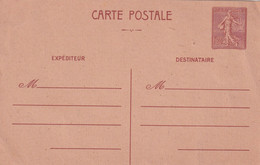France Entiers Postaux - 1,20 Fr Semeuse Lignée - TB - Standard Postcards & Stamped On Demand (before 1995)