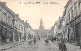 80-AILLY-SUR-NOYE- LA RUE SAINT-MARTIN - Ailly Sur Noye