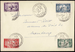 Luxembourg Luxemburg 1945 Lettre Série Libération 2e Geurre Mondiale, Cachet FDC - Besetzungen