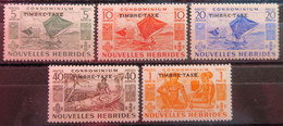 R2253/377 - 1953 - NOUVELLES HEBRIDES - TIMBRES TAXE - SERIE COMPLETE - N°26 à 30 NEUFS* - Ongebruikt