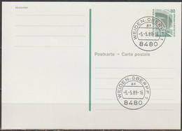 Berlin Ganzsache 1989 Mi.-Nr. P 131 Tagesstempel WEIDEN OBERPF 1 Ax 5.5.89  ( PK 356 )  Günstige Versandkosten - Postkarten - Gebraucht