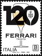 Italy - 2022 - Famous Brands - Ferrari Trento Winery - 120th Anniversary - Mint Self-adhesive Stamp - 2021-...: Marcophilia