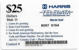 USA - Harris Teledata Military Card, Dial 11, 25$, Used - Altri & Non Classificati