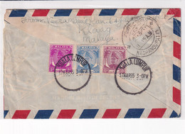 MALAYA (SELANGORE) 1955 COVER TO SOUTH INDIA. - Selangor