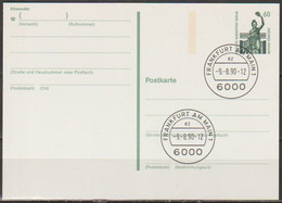 Berlin Ganzsache 1990 Mi.-Nr. P 135 Tagesstempel FRANKFURT AM MAIN Ez 9.8.90  ( PK 363 ) - Postkarten - Gebraucht