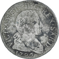 Monnaie, États Italiens, SARDINIA, Vittorio Amedeo III, 20 Soldi, Lira, 1796 - Piemonte-Sardinië- Italiaanse Savoie