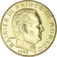 Monnaie, Monaco, Rainier III, 20 Centimes, 1995, FDC, Bronze-Aluminium - 1960-2001 Nouveaux Francs