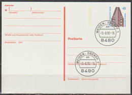 Berlin Ganzsache 1990 Mi.-Nr. P 134 Tagesstempel WEIDEN OBERPF 1 Ap  9.8.890 ( PK 371 ) - Postcards - Used