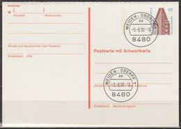 Berlin Ganzsache 1990 Mi.-Nr. P 137 Tagesstempel WEIDEN OBERPF 1 Ap  9.8.890 ( PK 372 ) - Postkaarten - Gebruikt