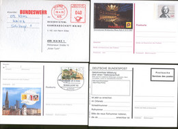 Germany, Lot Of 8 Frankierten, Postkarten, Mainz, Stuttgart, Koln, Dusseldorf, Reservisten Kameradschaft A117d - Sammlungen & Sammellose