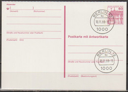 Berlin Ganzsache 1984 Mi.-Nr. P 125II Tagesstempel BERLIN 12 Dy   10.11.88 ( PK 377 ) - Postkarten - Gebraucht