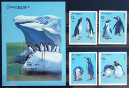 OISEAUX - SOMALIE              N° 767/770 + B.F 76                      NEUF** - Pinguini