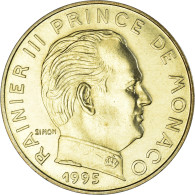 Monnaie, Monaco, Rainier III, 20 Centimes, 1995, FDC, Bronze-Aluminium - 1960-2001 Nouveaux Francs