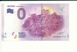 Billet Souvenir - 0 Euro - UELW - 2017- 1 - BEYNAC PERIGORD NOIR - N° 153 - Billet épuisé - Lots & Kiloware - Banknotes
