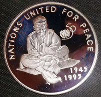 Afghanistan 500 AFGHANIS 1995 SILVER PROOF 50th Anniversary United Nations  "free Shipping Via Registered Air Mail" - Afganistán