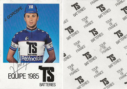 CARTE CYCLISME JULIAN GOROSPE SIGNEE TEAM TS - REYNOLDS 1985 - Ciclismo