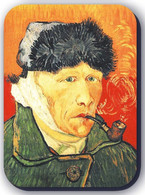 Magnet, Vincent Van Gogh Painting "Self Portrait" | Pipe, 5 X 7cm, Thickness 3mm - Autres & Non Classés