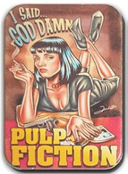 Movie Magnet, Pulp Fiction "I Said God Damn" 4,5 X 6,5 Cm, Thickness 3mm - Otros & Sin Clasificación