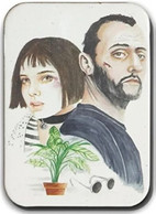 Movie Magnet, Léon: The Professional, Jean Rêno And Natalie Portman 4,5 X 6,5 Cm, Thickness 3mm - Other & Unclassified