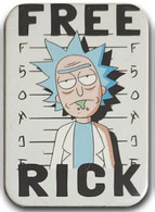 Movie Magnet, Rick And Morty Free Rick 4,5 X 6,5 Cm, Thickness 3mm - Autres & Non Classés