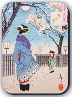 Magnet, Japanese Art, Tsukioka Yoshitoshi (1839-1892) "One Hundred Aspects Of The Moon" 5 X 7cm, Thickness 3mm - Altri & Non Classificati