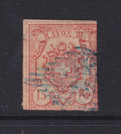 Switzerland, Scott 12, Used (faults) - 1843-1852 Federal & Cantonal Stamps