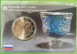 Slovenia, 2015, 2 Euro, 2000th Anniversary Of The Founding Of Emona, Coincard (unofficial) - Slovenië