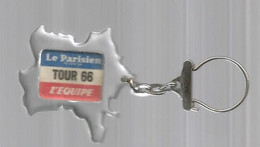 Porte Clés , Clefs, Sports, Cyclisme TOUR 66, LE PARISIEN, L'EQUIPE, 1966, Frais Fr 1.75 E - Llaveros