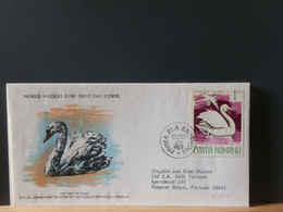 93/802A FDC  ROUMANIA OBL. WWF - Swans