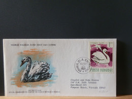 93/802A FDC  ROUMANIA OBL. WWF - Cygnes