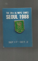 Pin's Dans Emballage D'origine, Sports, THE 24 Th OLYMPIC GAMES,SEOUL 1988, By Eden Arts, Frais Fr 1.65 E - Olympische Spiele