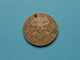 10 Cents 1966 > Kenya > KM 2 ( Uncleaned Coins / For Grade, Please See SCANS ) ! - Kenya